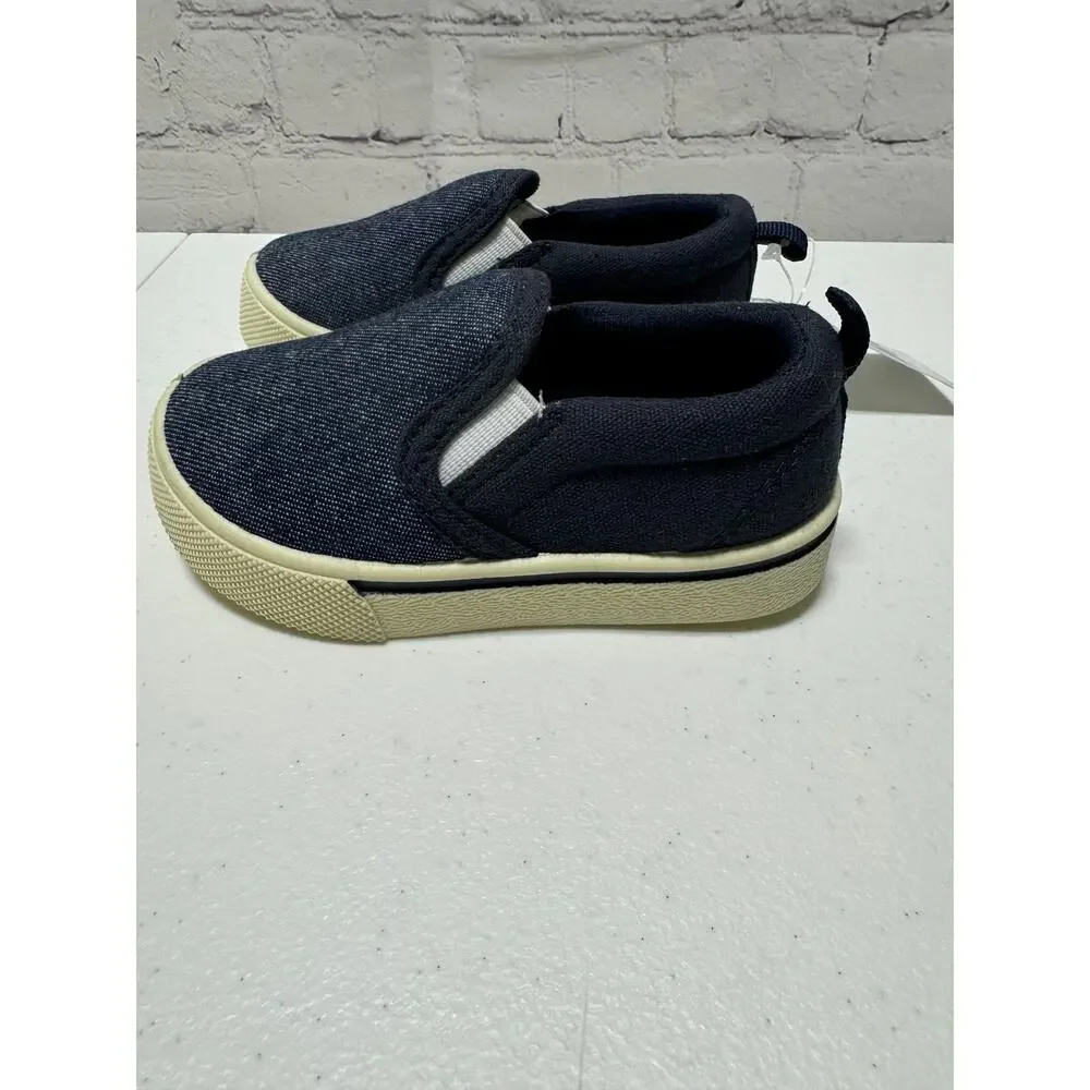 OshKosh B’gosh Toddler/baby Boys Canvas Slip-On Sneakers Blue Size 5